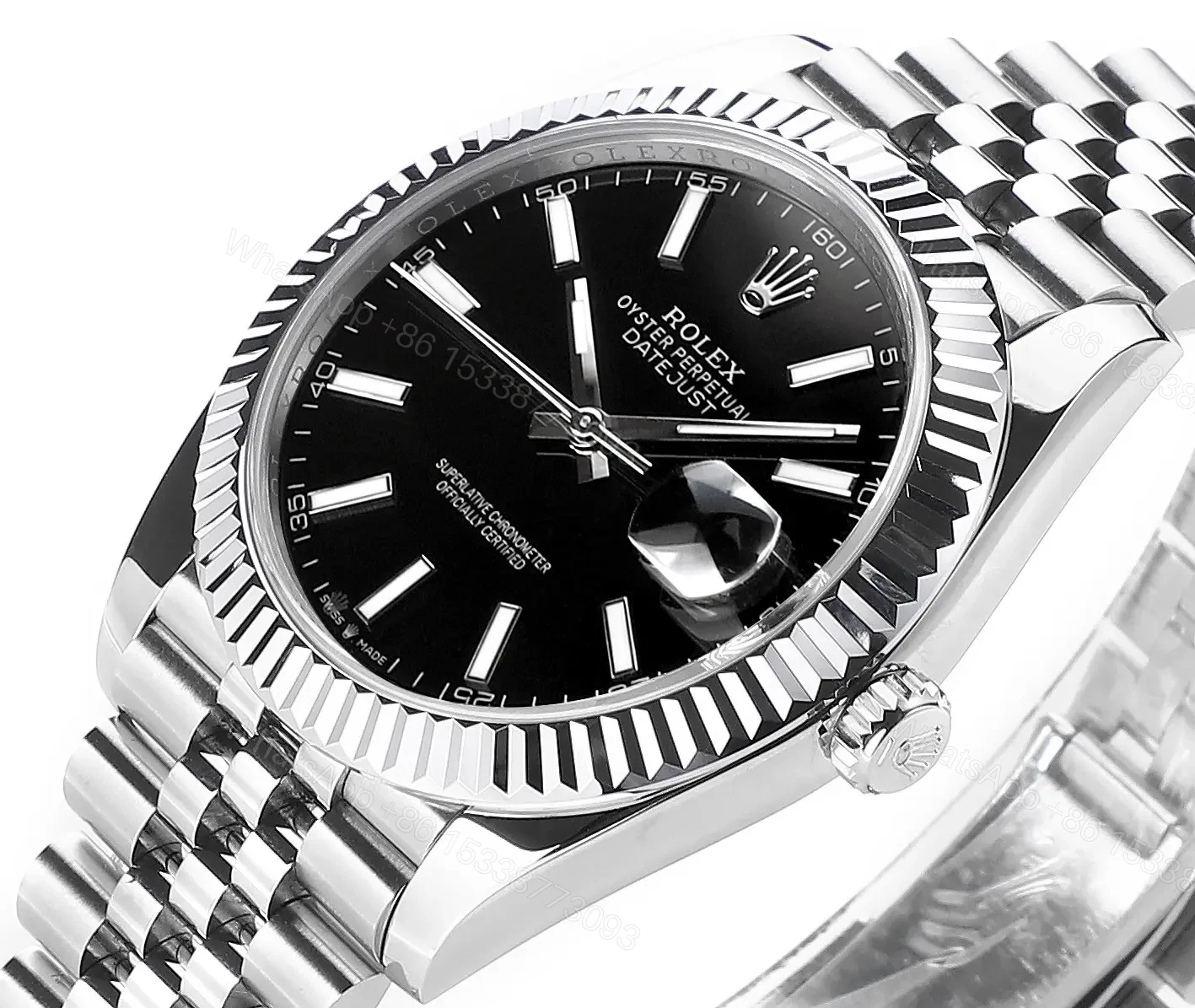 View 4 of GM Factory Clean Factory DDF Silver Black Classic Datejust Watch