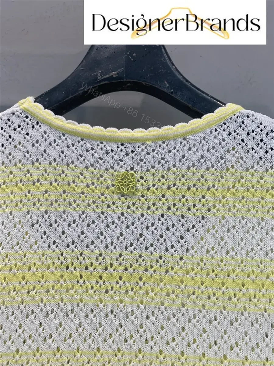 View 8 of LOEWE Paula Ibiza Cotton-Blend Short-Sleeve Knit Sweater