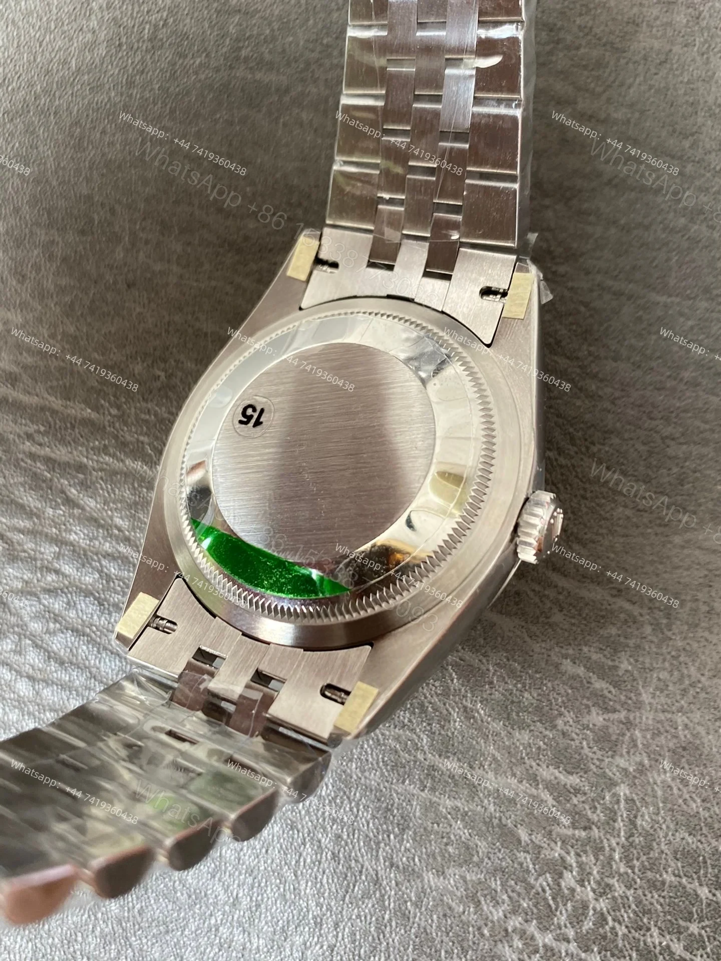 View 8 of Rolex Datejust M126234-0057 1:1 Replica Water Ripple Diamond Blue Dial Jubilee 36MM 3235 Movement Super Clone Watch