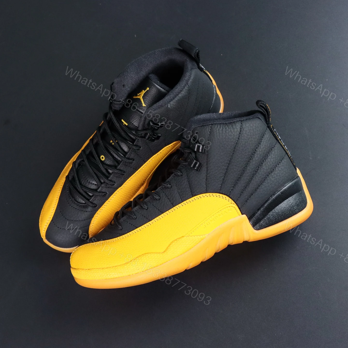 View 7 of Air Jordan 12 ‘Black University Gold’ Reps