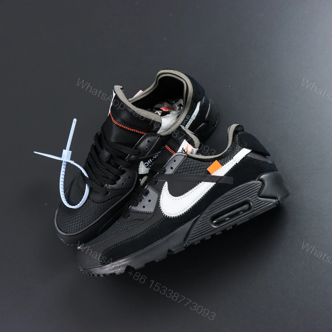 View 7 of Off White x Nike Air Max 90 Black The Ten Black Reps