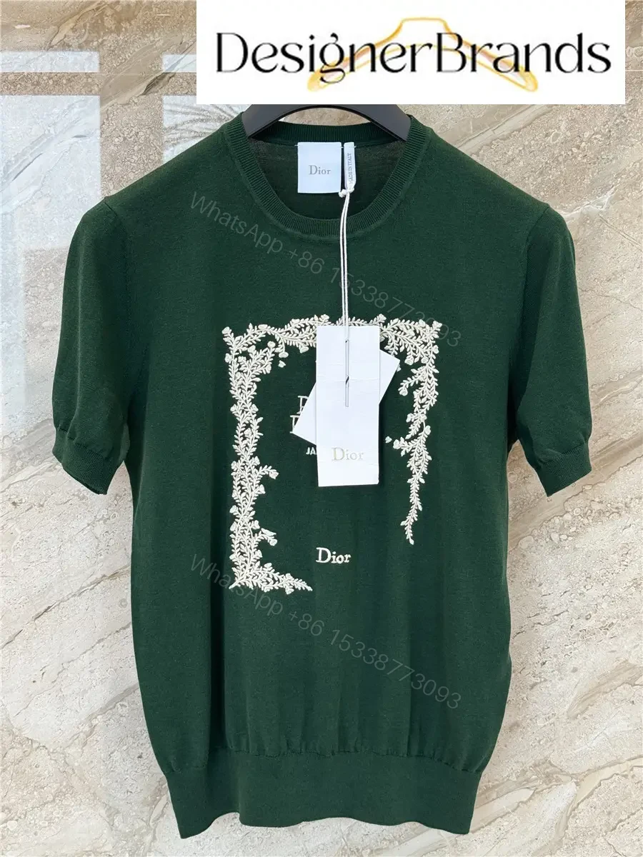 View 2 of Dior Green Pride and Prejudice Cover Short-Sleeve Knit Top