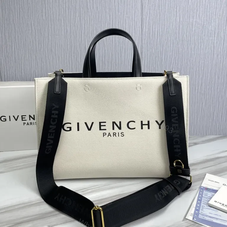 Neutral Canvas Tote — Subtle Luxury, Givenchy-Inspired Carryall — view 1