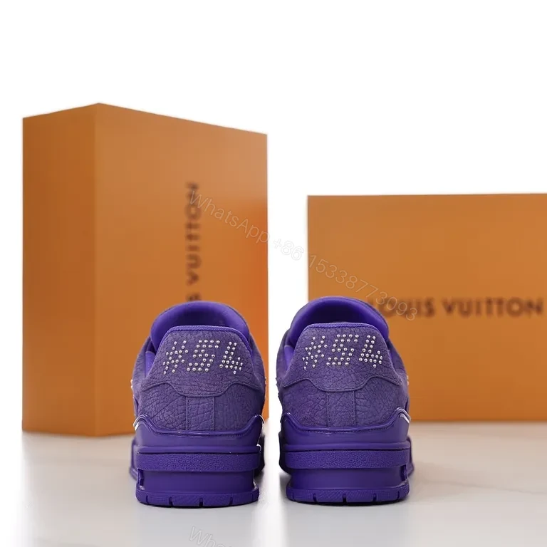 View 4 of Bold Violet Suede Sneaker: Luxe Streetwear Comfort