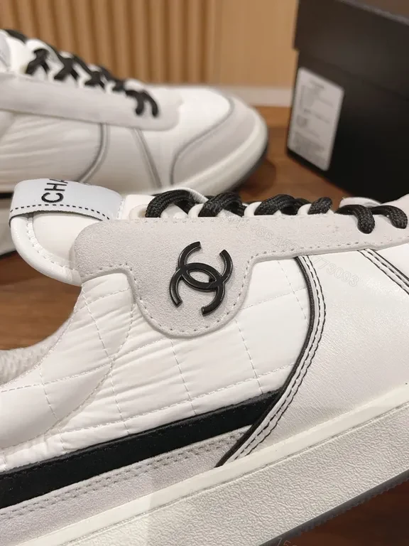 View 8 of White Luxe Chanel-Inspired Cloud Sneakers: Sculpted Comfort