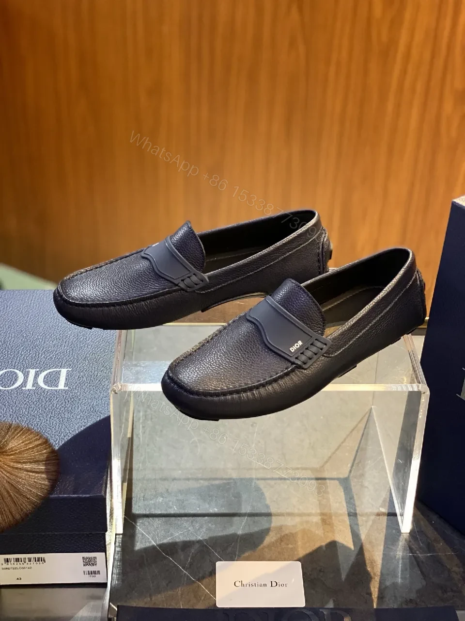 Premium Leather Loafers: Black, Cushioned Comfort, Slim Profile — view 1
