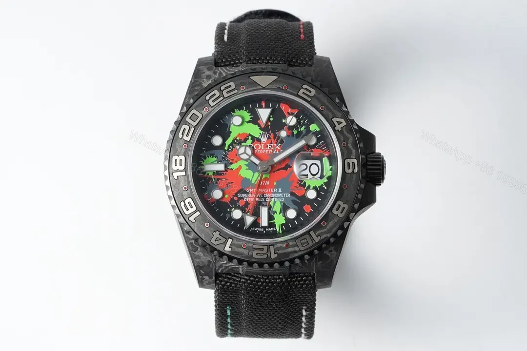 3A Factory Clean Factory Diw Rolex GMT-Master II, Black, Carbon Fiber — view 1