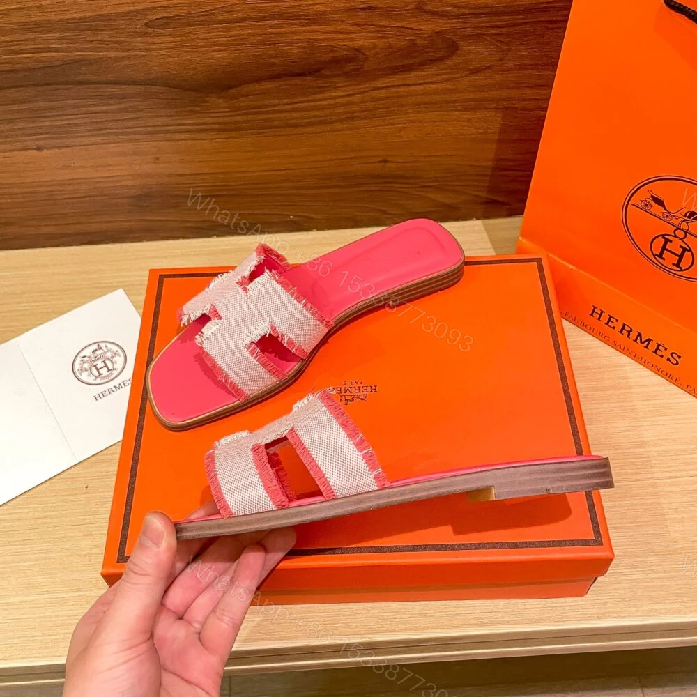 View 3 of Hermes Oran Sandal Pink H231095Z C5350
