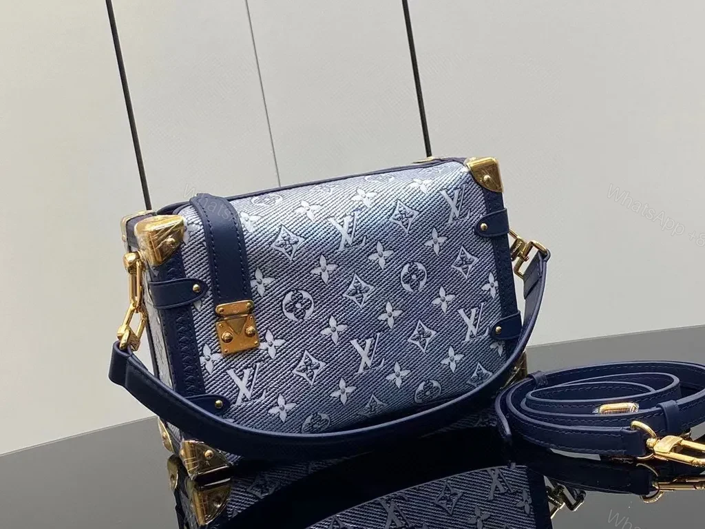 View 4 of Chic Navy Monogram Satchel â€” Everyday Luxury Bag