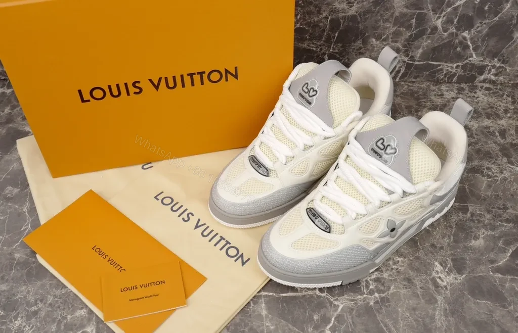 View 5 of Lux LV-Influenced High-Top Sneakers with Cushioned Comfort