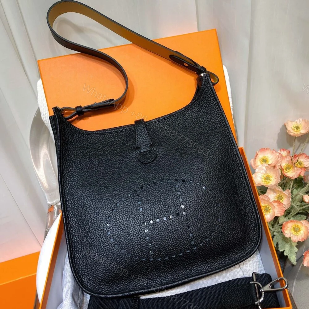 View 2 of Hermes Evelyne 29 Clemence Black 25cm