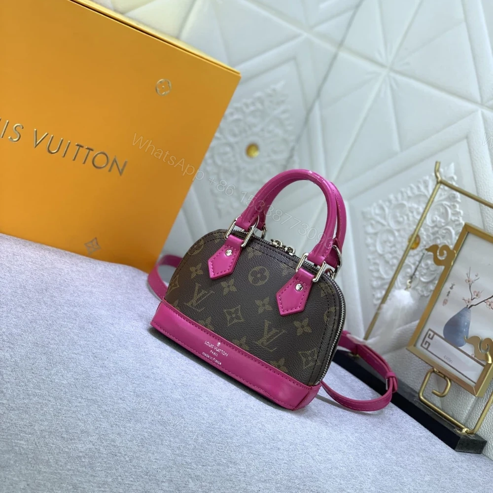 View 2 of Louis Vuitton Mini Alma Monogram Canvas Mix With Pink 18Cm M83206