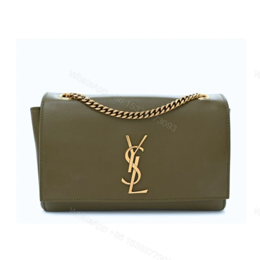 Saint Laurent Kate Medium Chain Bag In Grain De Poundre Khaki 28Cm 364021BOW0W1229 — view 1