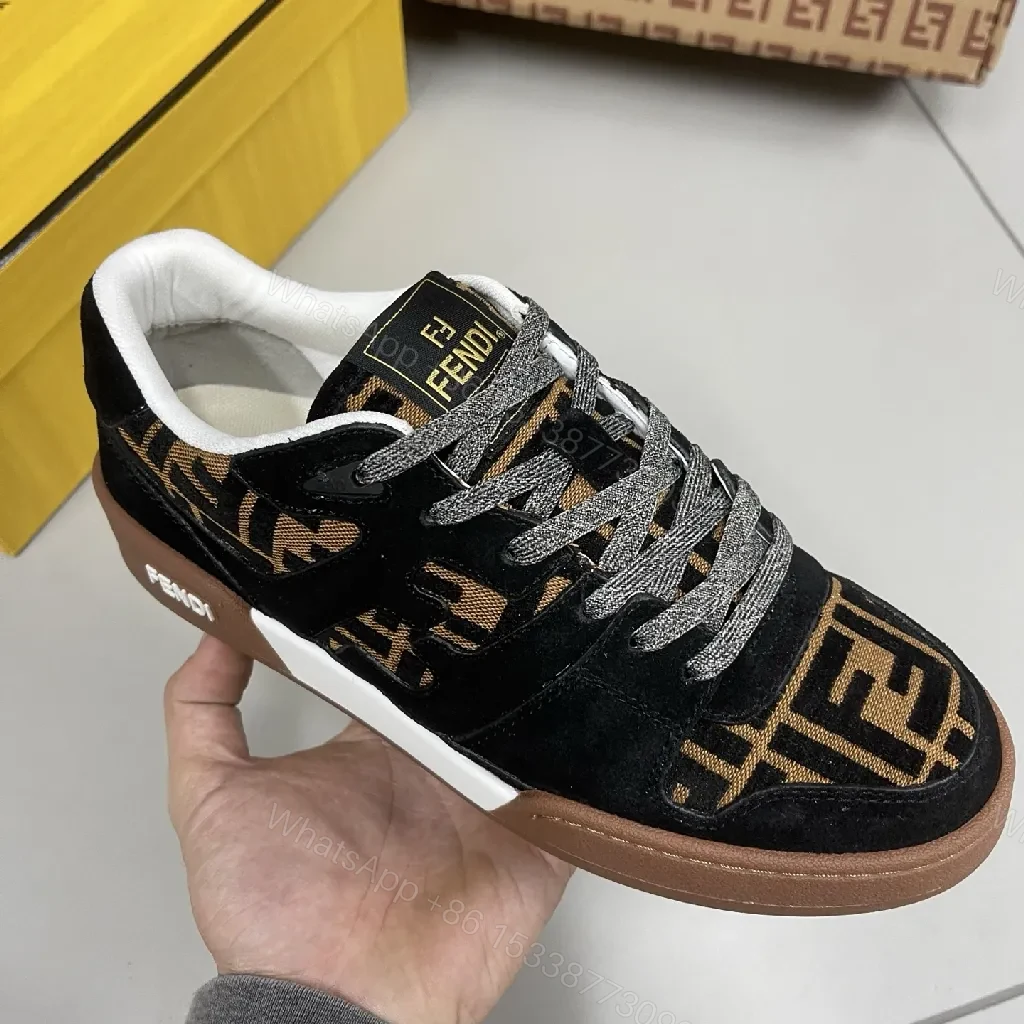 View 8 of Monochrome Suede-Luxe Low-Top Sneakers with Logo Detail