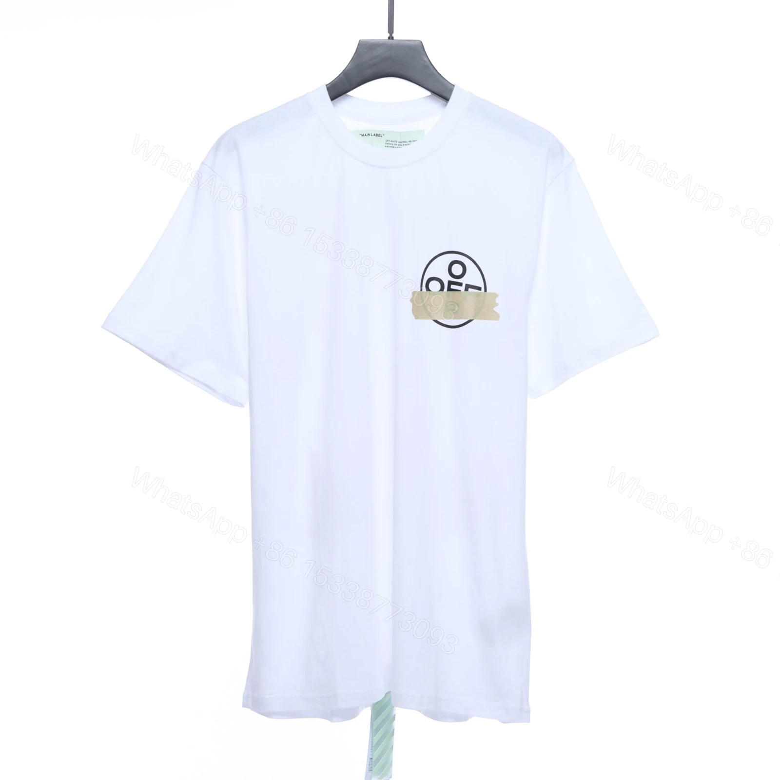 View 2 of Off-White Rubber Strip Arrow Printing White T-Shirt