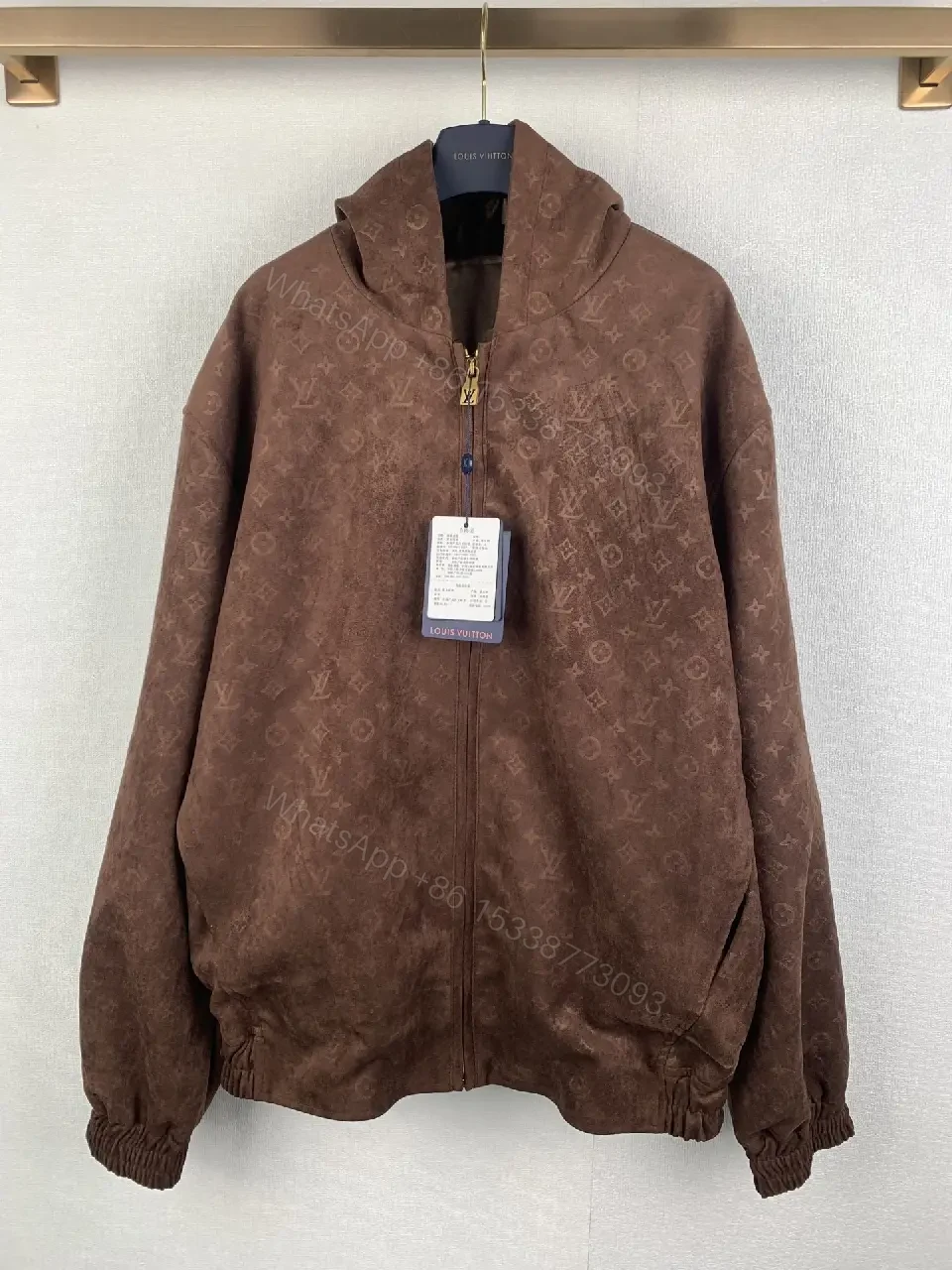 View 13 of Brown Monogram Windbreaker: Cozy Modern Luxury Jacket