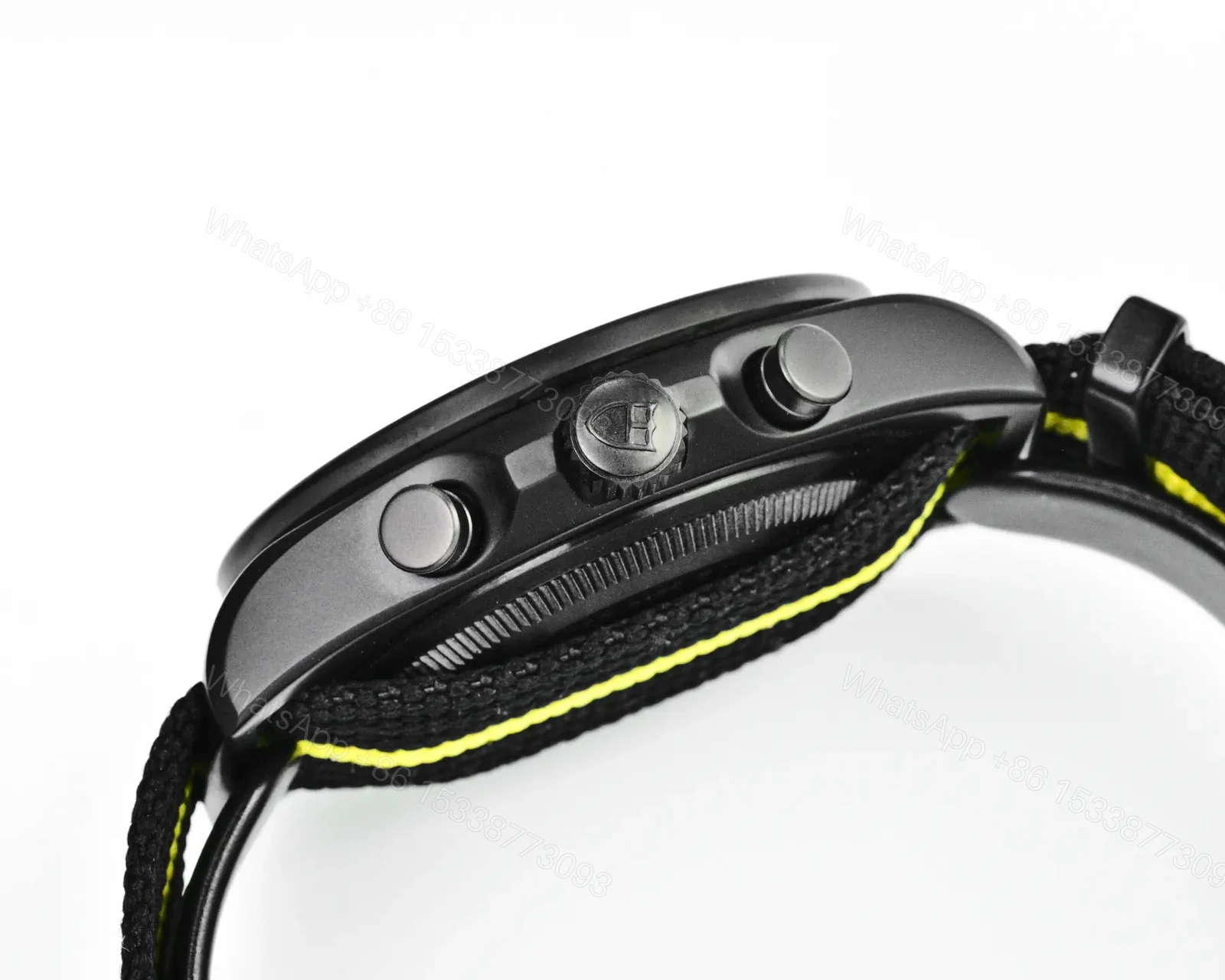 View 6 of Tudor FXD Chronograph Black Dial Yellow Stripe Strap Premium 43MM TUD-FXD-YLW-43