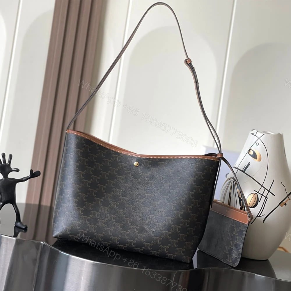 View 4 of Celine SOFT SHOPPER BAG IN Triomphe Canvas and Calfskin