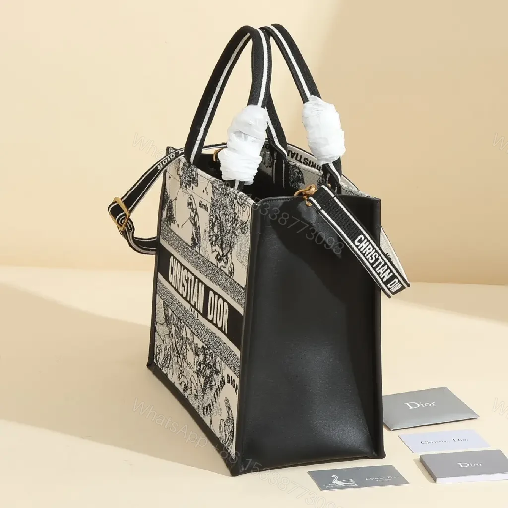 View 4 of Bold Red Graphic Tote with Iconic Print, Everyday Luxury Tote