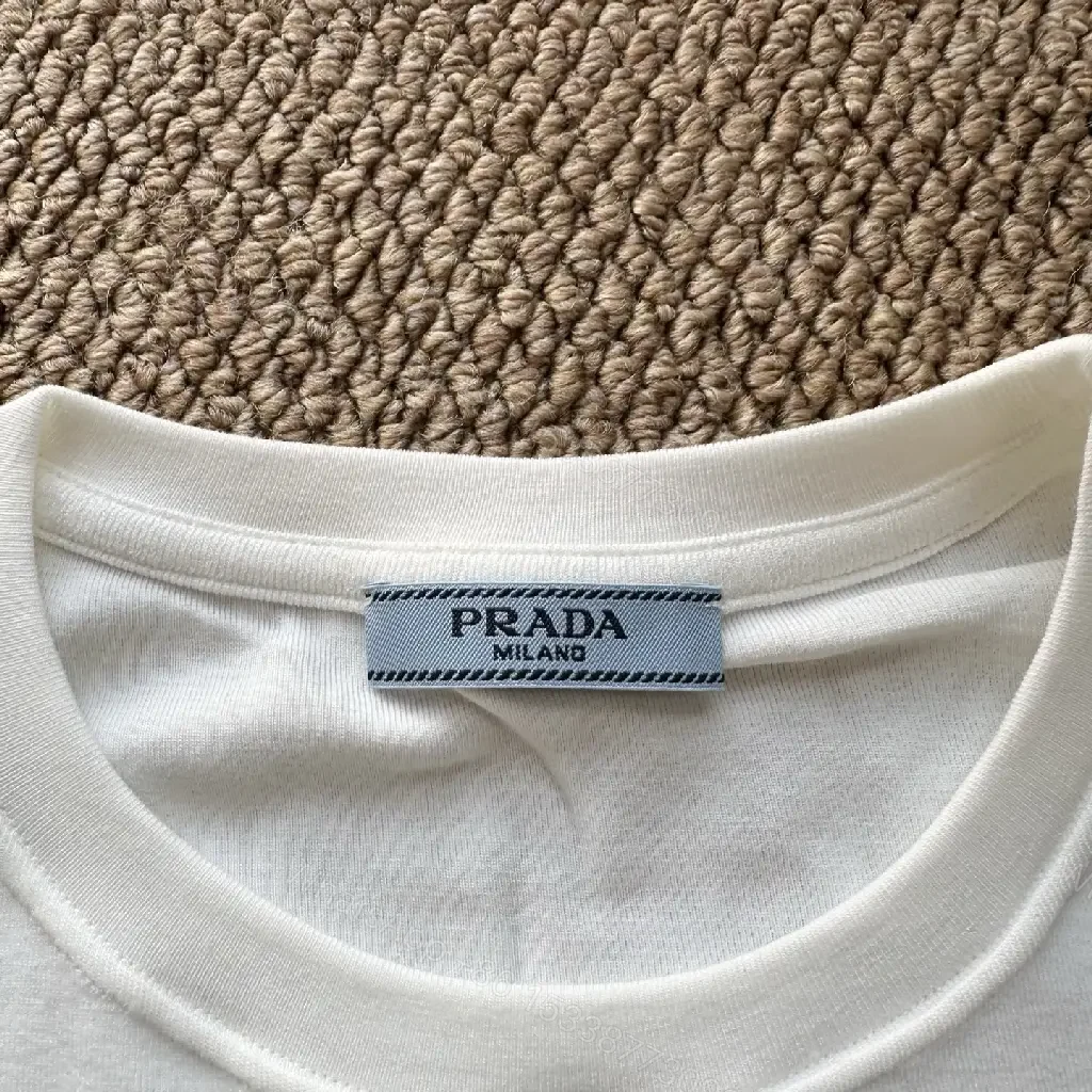 View 9 of Geometric Dog Knit Tee: White, Premium Minimalist Style, Durable Comfort