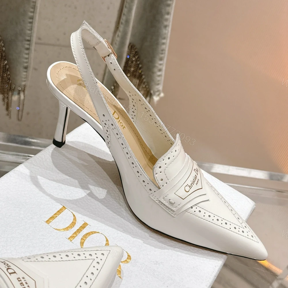 View 5 of 高仿Dior*Boy系列KCV181走秀款尖頭高踭單鞋8CM白色免檢版