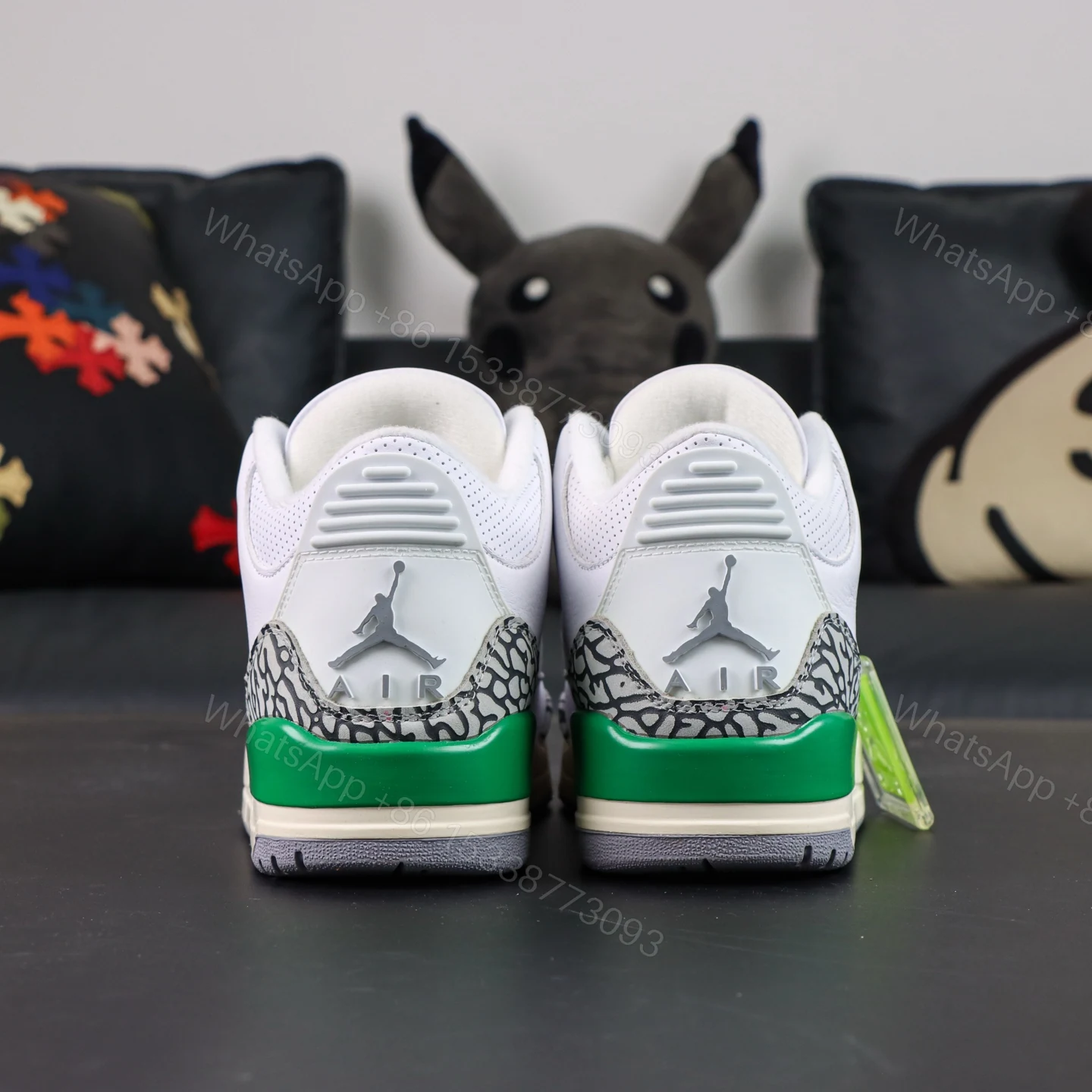 View 7 of AIR JORDAN 3 RETRO ‘Lucky Green’ Reps