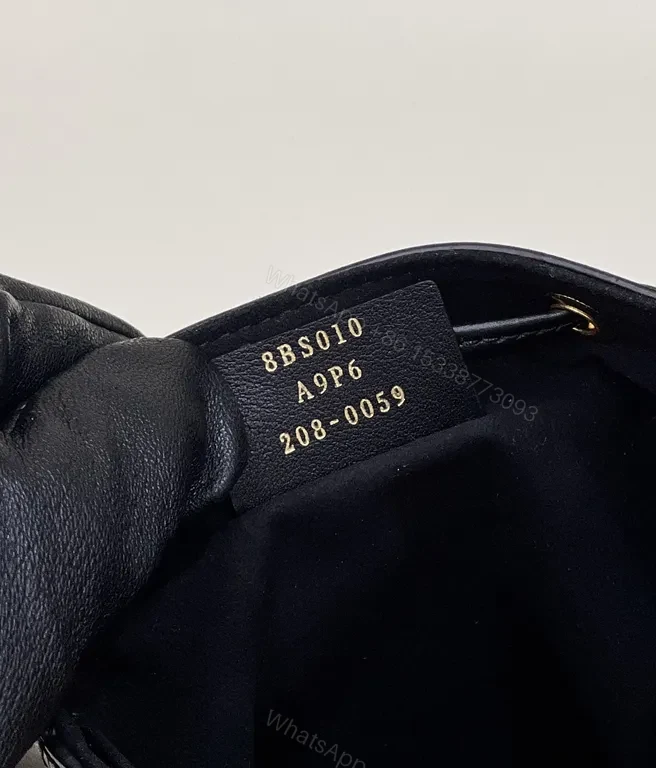 View 9 of Textured Bucket Bag with Bold Fendi Logo - Everyday Luxury Bag
