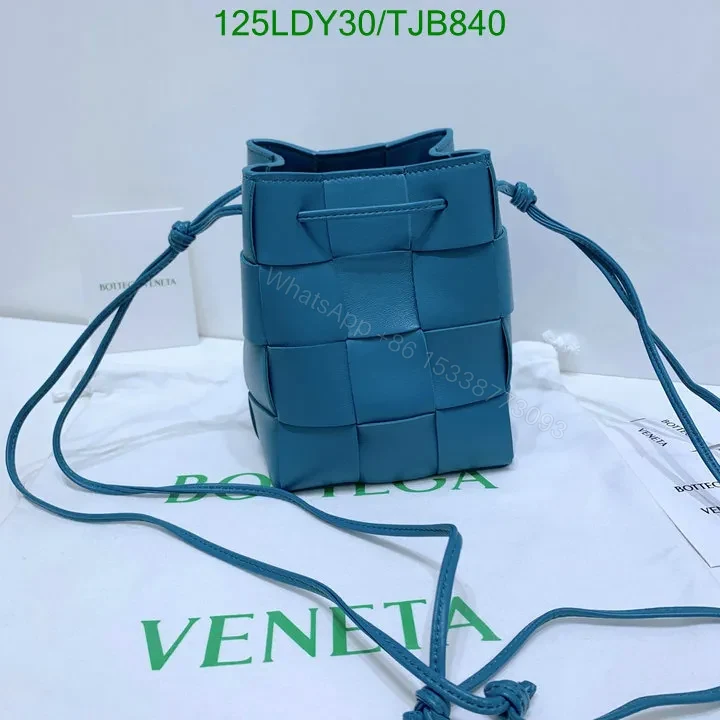 View 16 of Bottega Veneta Small Cross-Body Bucket Bag in Red BVF4722