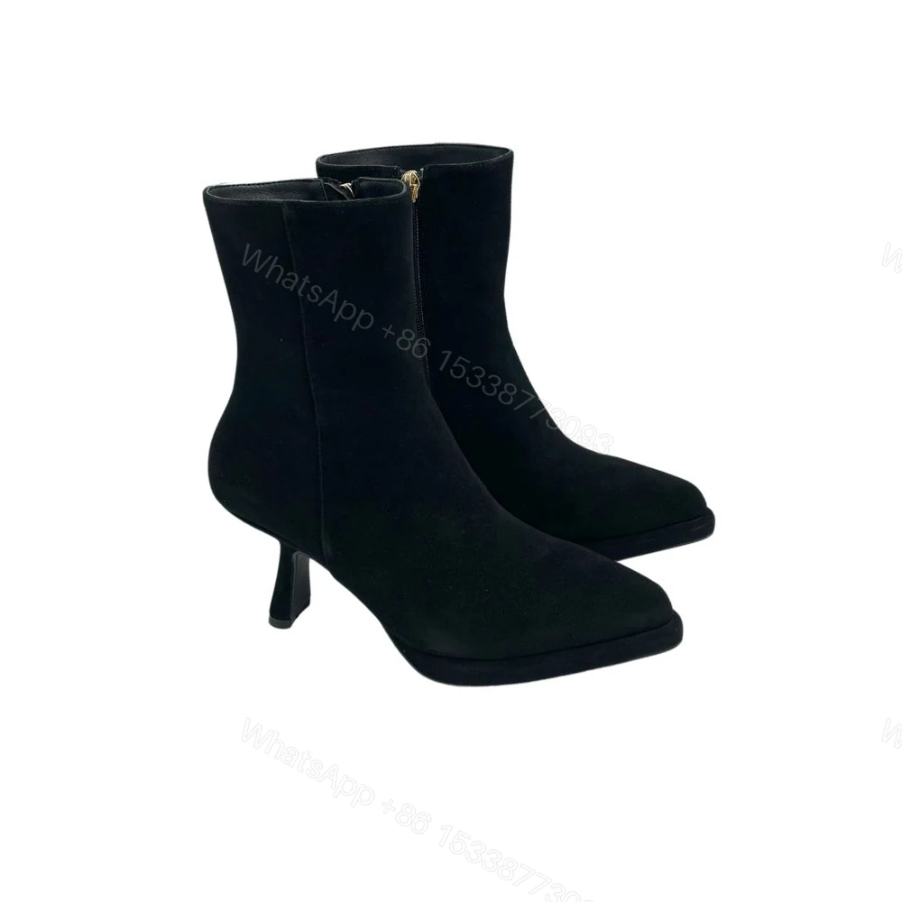 DIOR SUEDE LEATHER ANKLE BOOTS BLACK — view 1