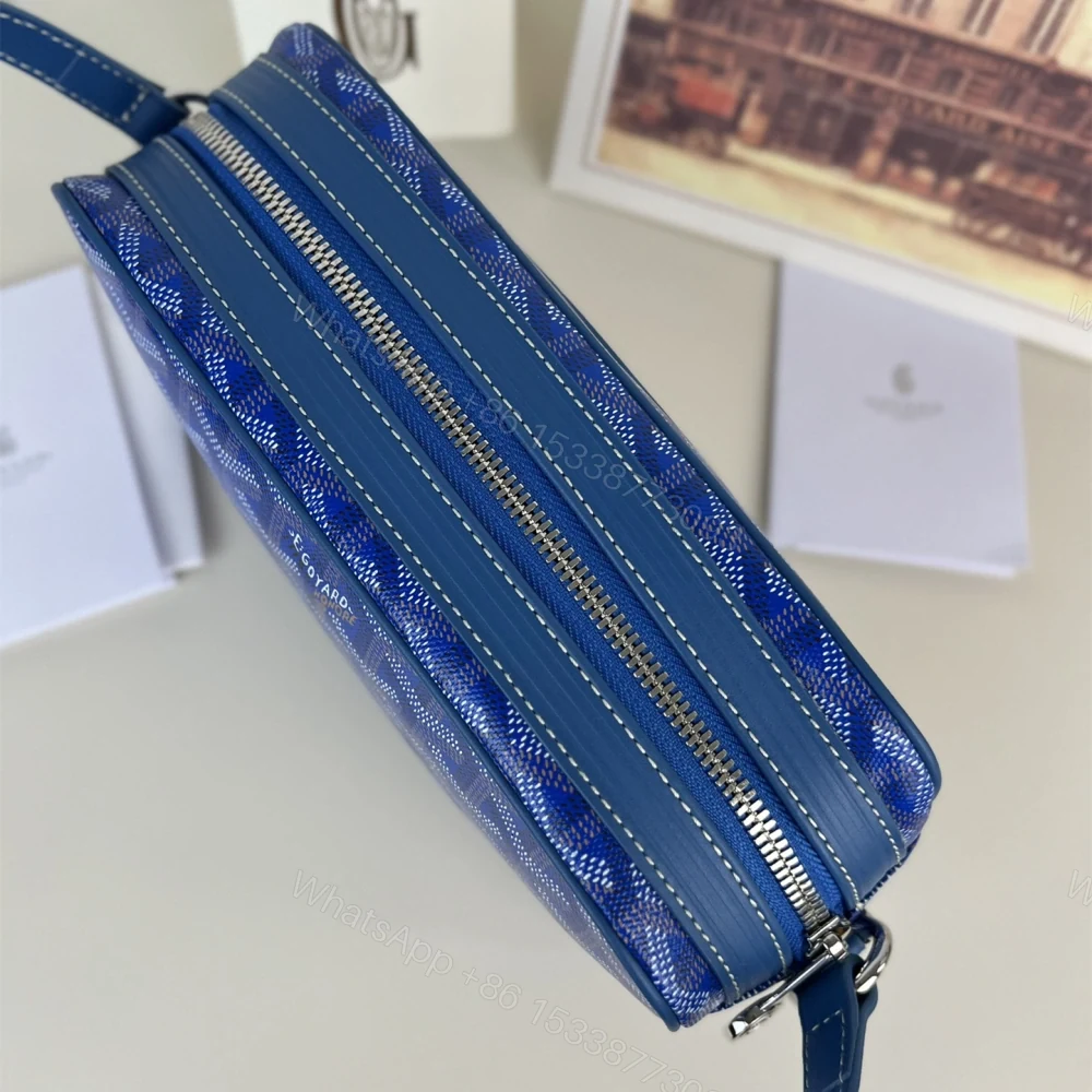 View 6 of 高仿Goyard*CAPVEP6相機郵差包藍色小號免檢版