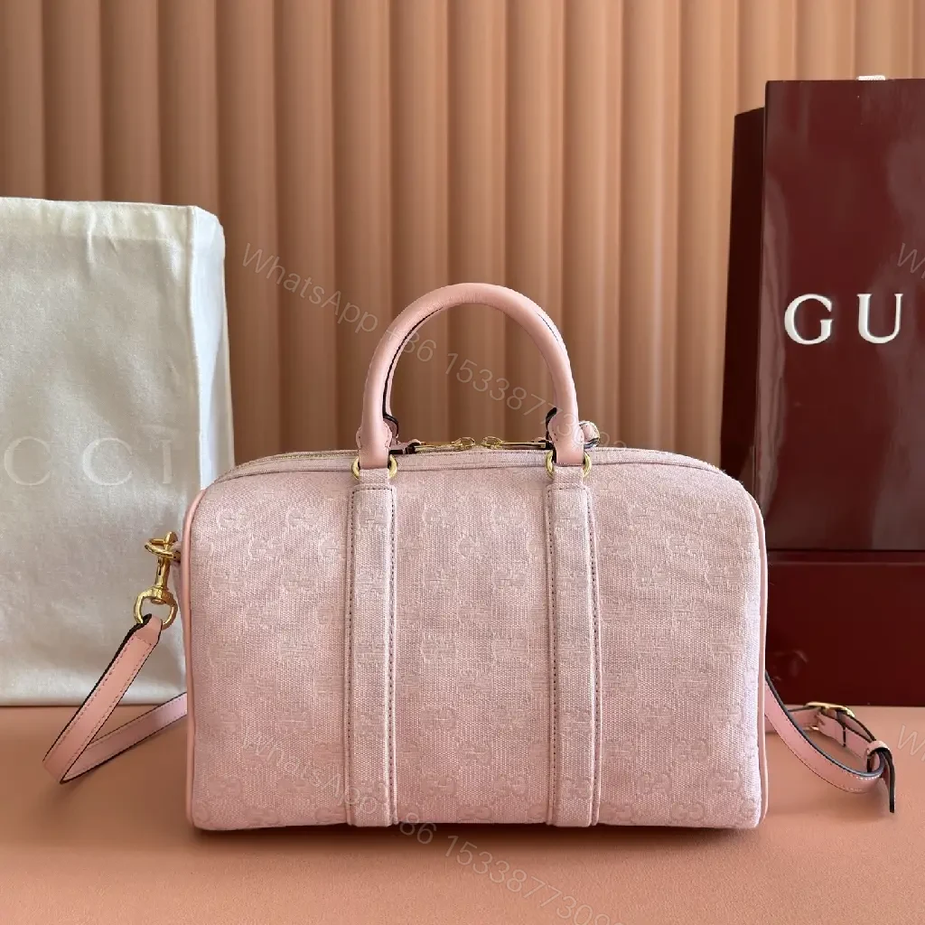 View 5 of Soft Pink Jacquard Satchel: Subtle Pattern, Bold Presence