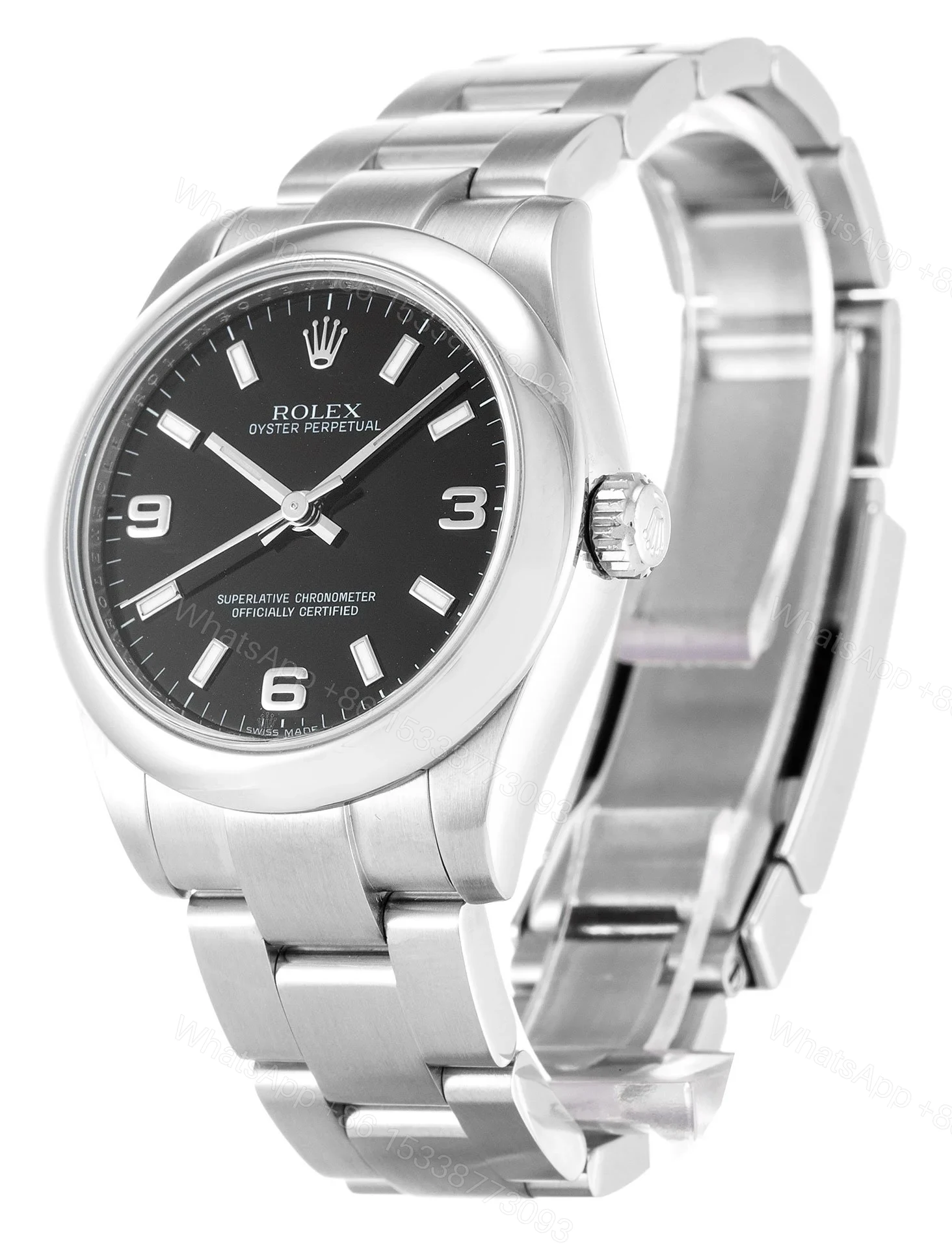 View 5 of Replica Rolex Oyster Perpetual Date Salmon Dial 15200 34 mm