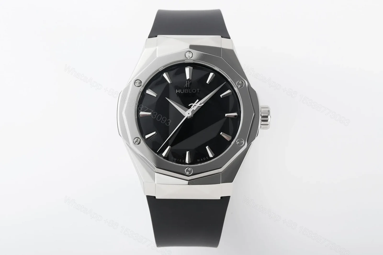 Hublot Classic Fusion Black Dial Stainless Steel Rubber Strap Watch 40mm — view 1