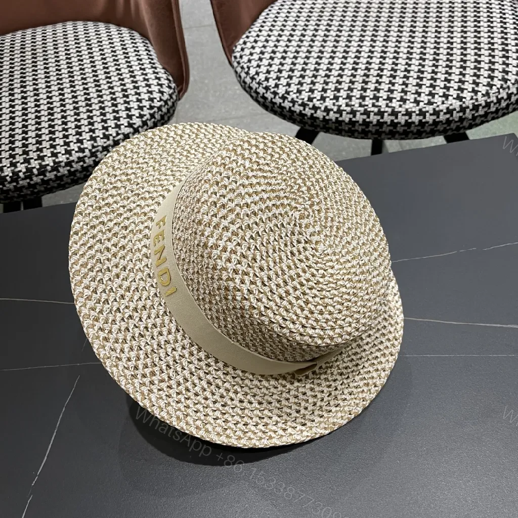 View 10 of Sun-Kissed Straw Boater with Luxe Logo Band