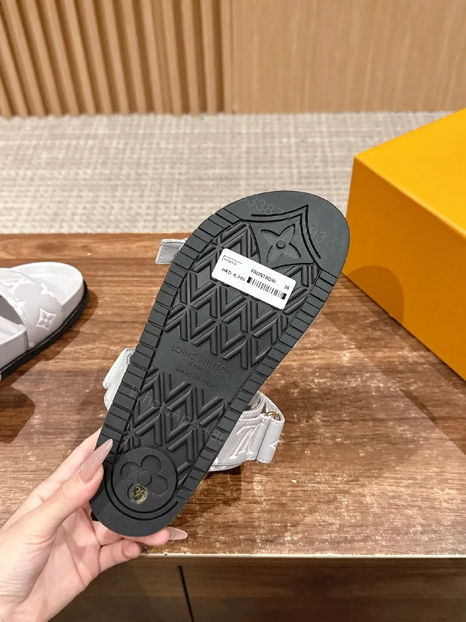 View 5 of White Monogram Sandals: Modern Luxury, All-Day Comfort