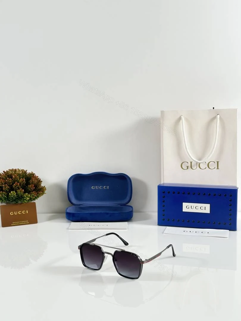 First Copy Gucci GG5064 Sunglasses Gold Blue — view 1