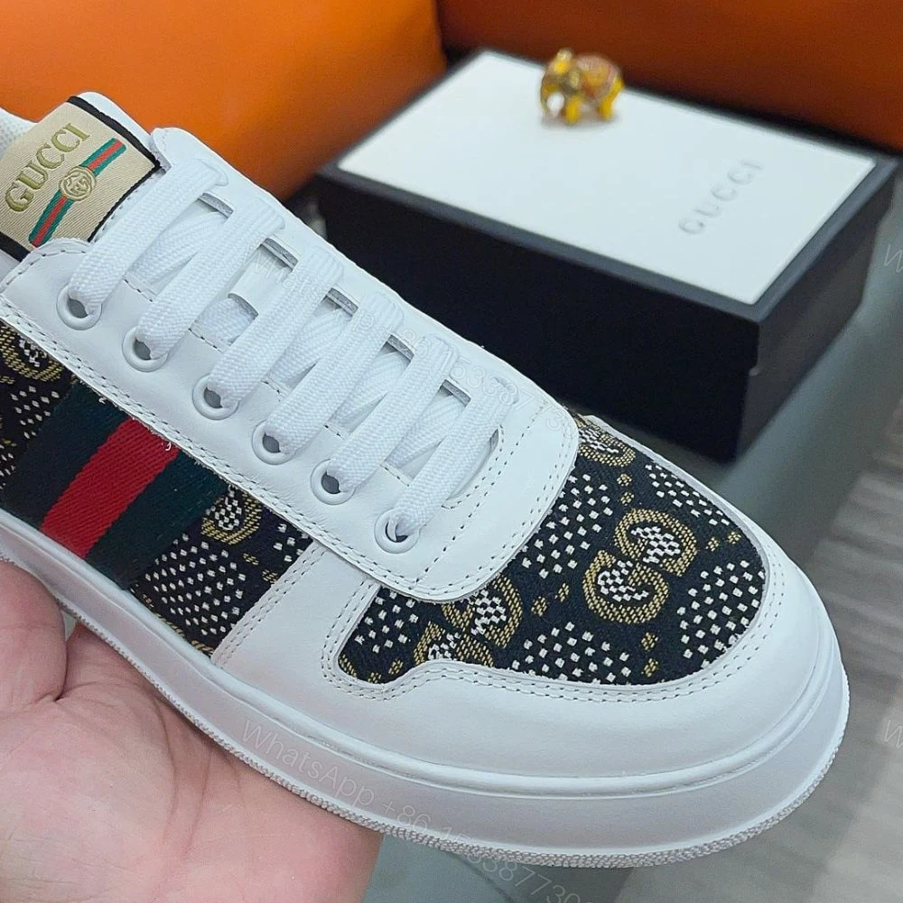 View 6 of Gucci Screener GG High Top Sneaker In White And Black