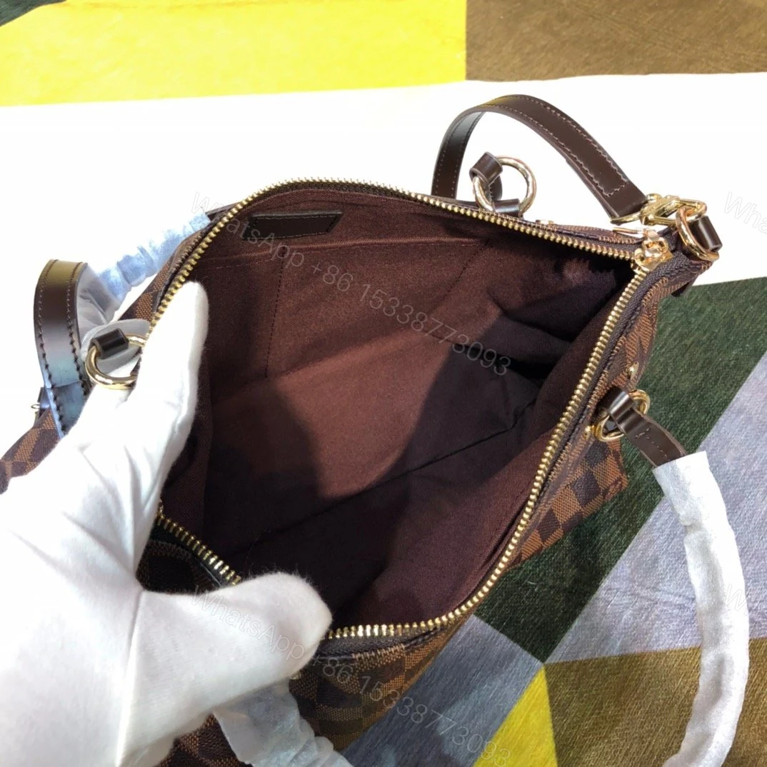 View 6 of Louis Vuitton Damier Limington Brown N40023 Women’s Canvas Handbag