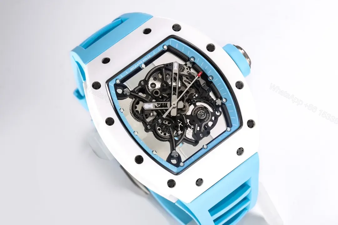 View 2 of KV Factory BBR Richard Mille RM055 White Ceramic Blue Strap
