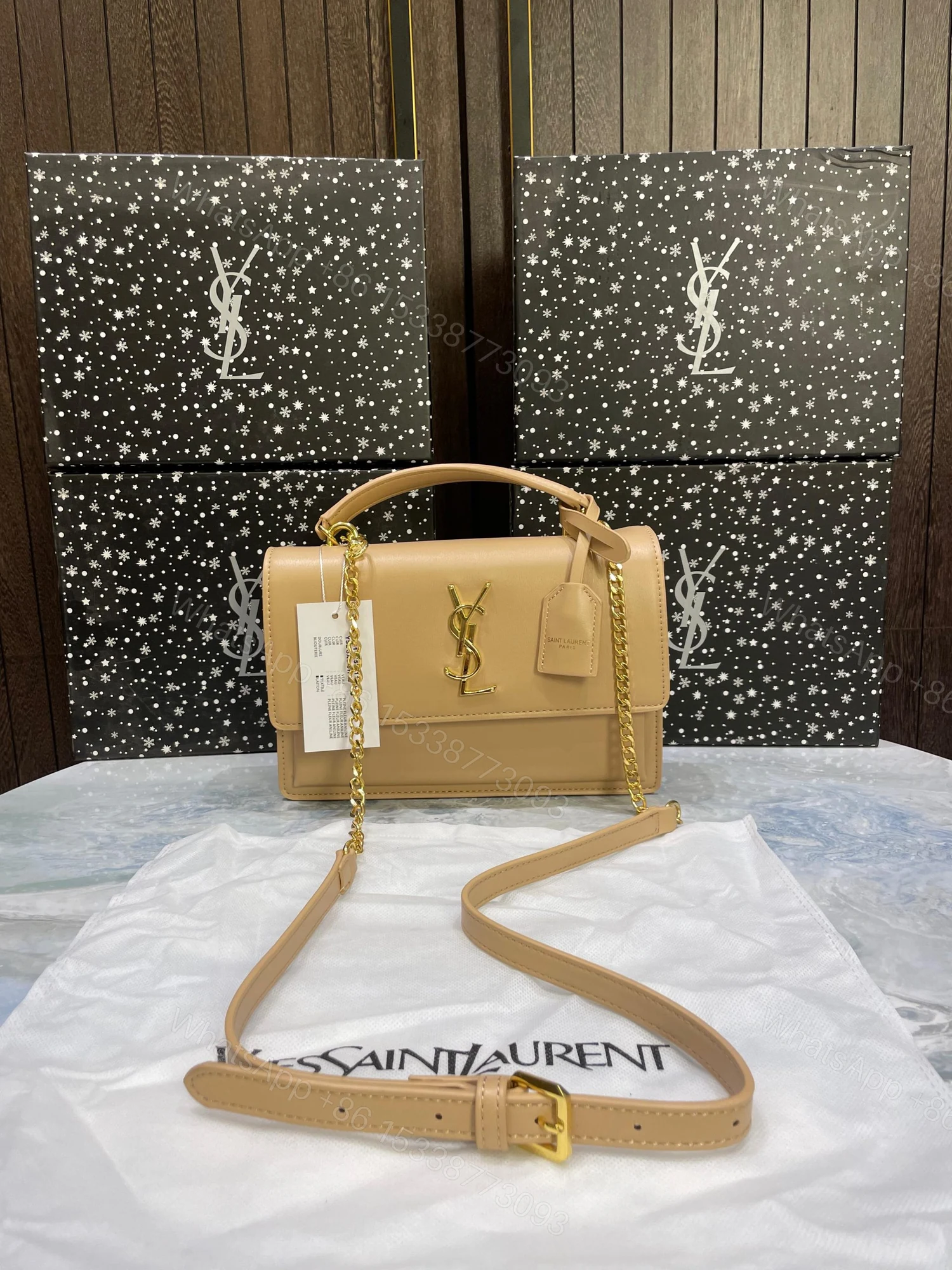 View 6 of FIRST COPY Ysl Sunset In Matte Finish Leather Ba