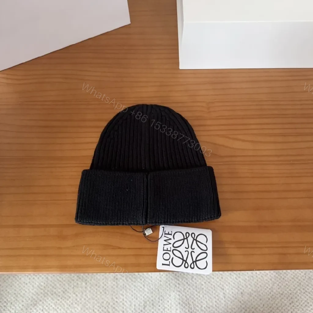 View 2 of Bold Logo Knit Beanie: Luxe Everyday Warmth, Black