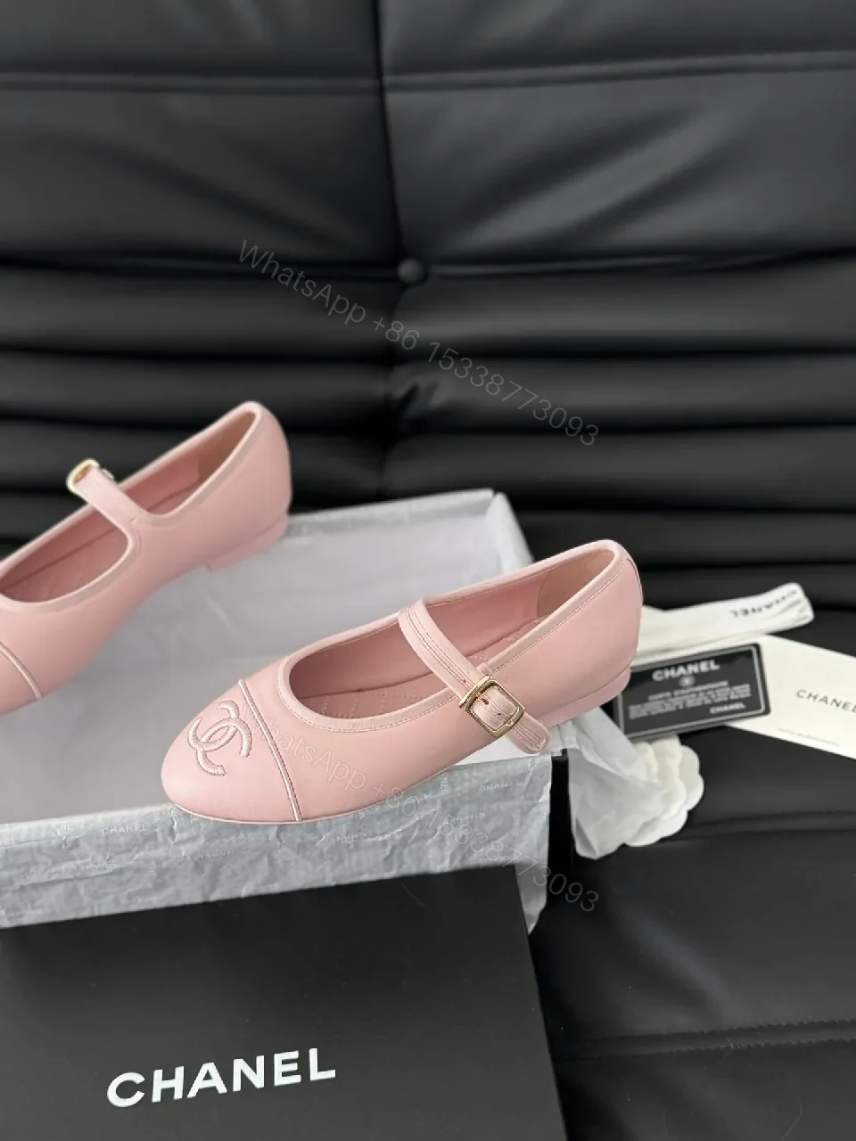 View 4 of Soft Pink Faux Leather Mary Jane Flats - Elevated Everyday Chic
