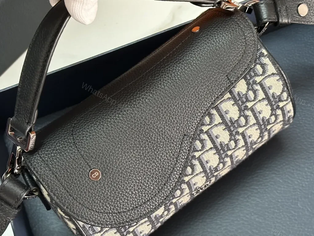 View 7 of Dior Oblique Crossbody: Monogram Leather Flap, Hands-Free Luxury