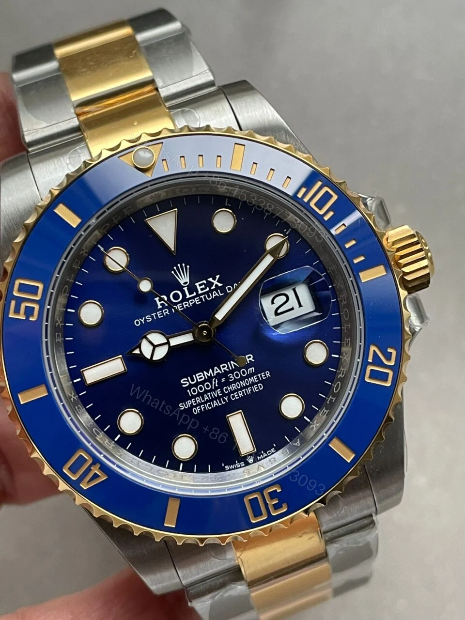 View 3 of VSF FACTORY 1:1 Rolex Submariner 116613 LB Best Edition SS/YG Bluesy Blue Ceramic 904L Steel Blue Dial VS3235