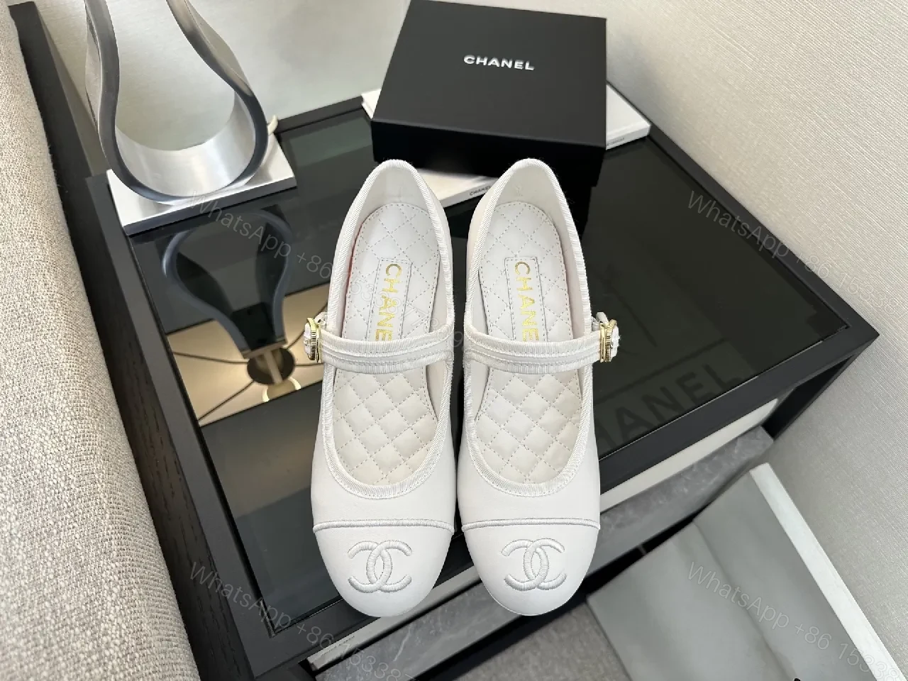View 4 of White Leather Mary Jane Pumps - Elegant, All-Day Comfort