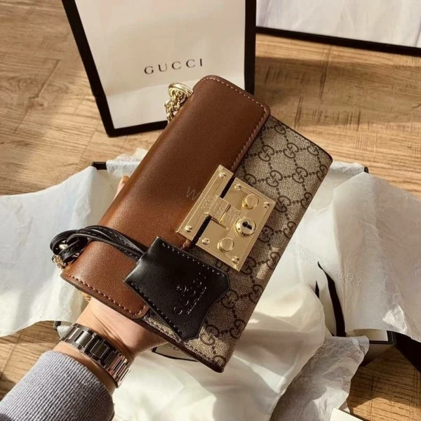 View 9 of FIRST COPY Gucci padlock shoulder bag