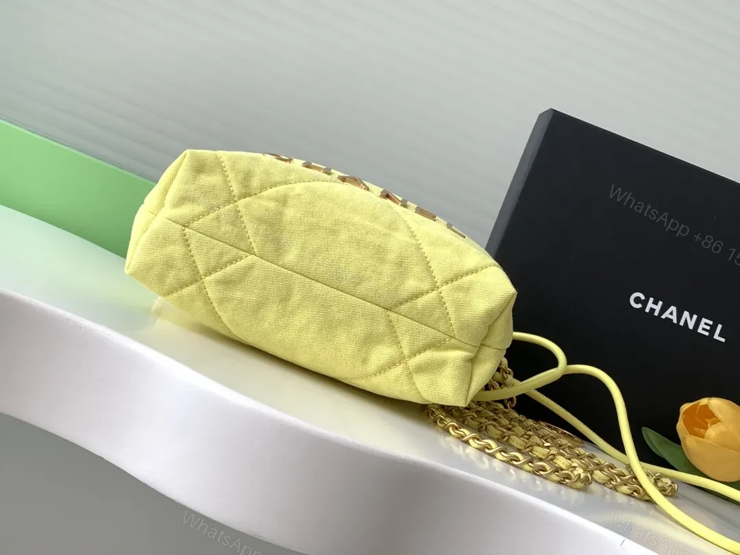 View 3 of Lemon Yellow Quilted Puff Bag: Luxe Crossbody Shine