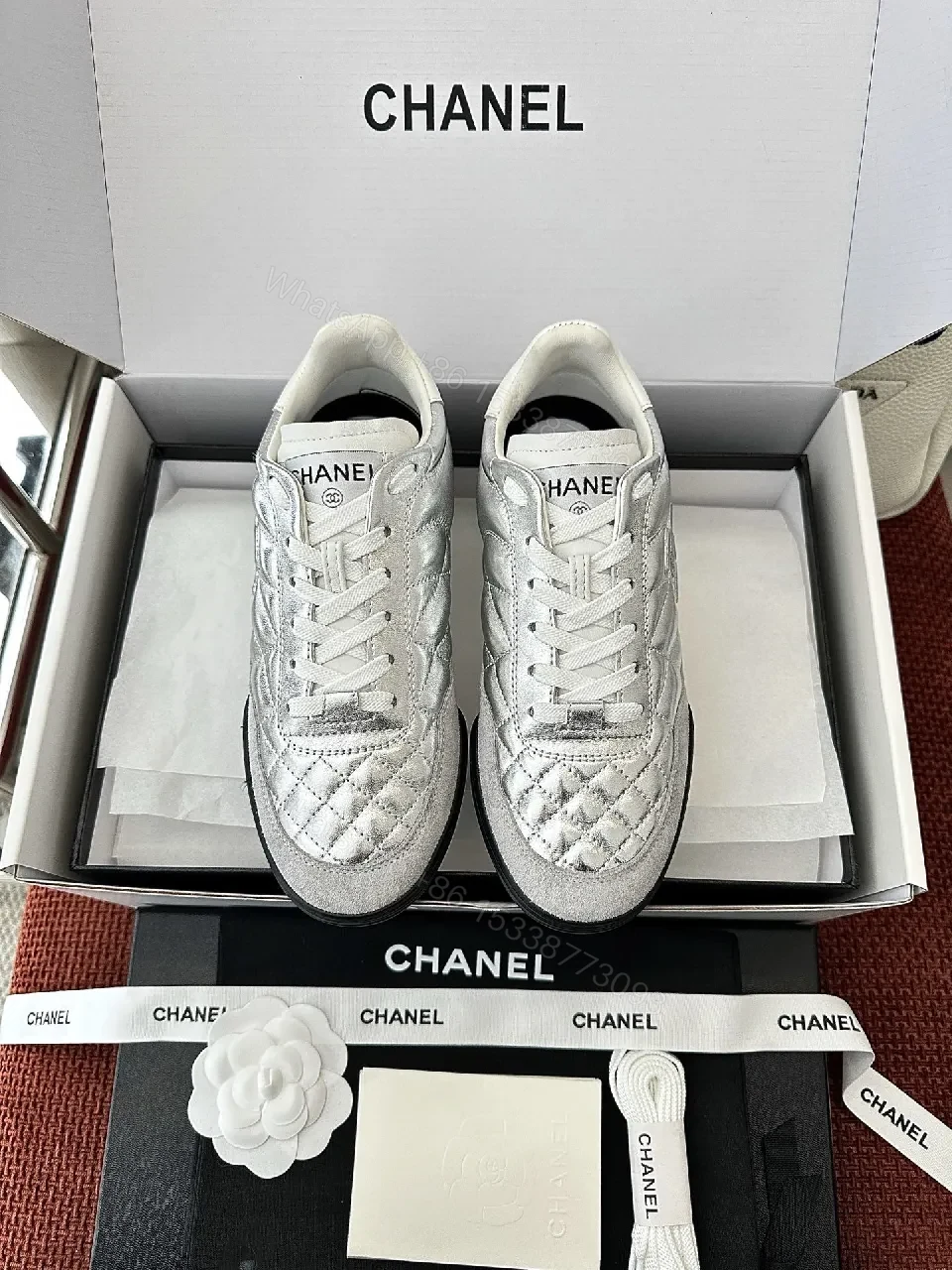 View 5 of Metallic Quilted High-Tops: Luxe Sport-Luxe Sneakers