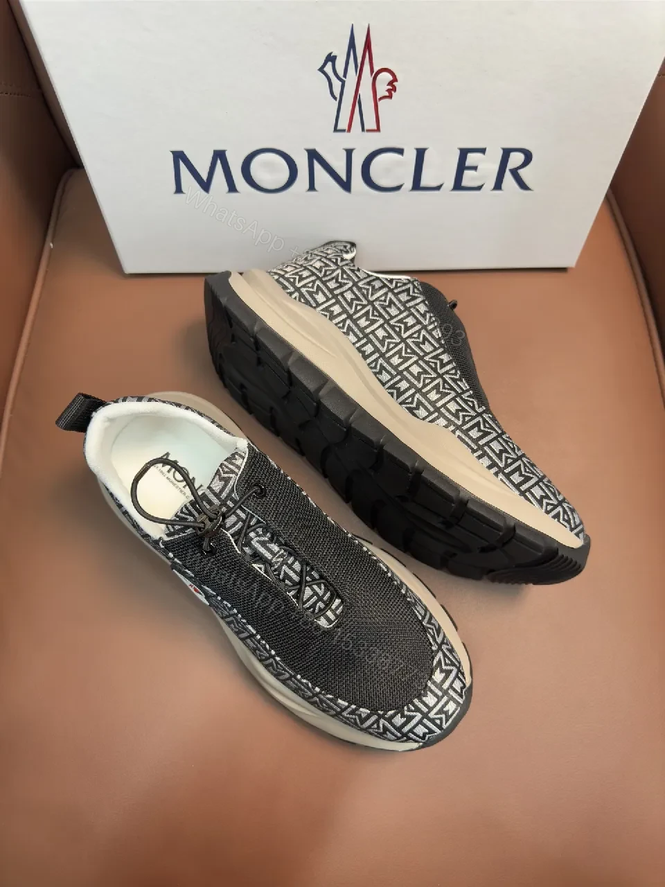 View 6 of Moncler Patterned Knit Runner: Bold Texture, Elevated Comfort