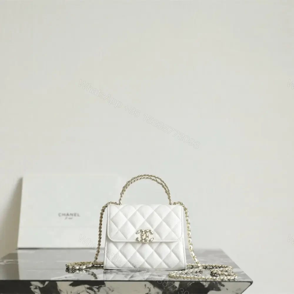 高仿Chanel*23P系列AP3237豎版Kelly手袋白色免檢版 — view 1